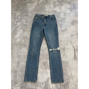 Women's Abercrombie & Fitch Blue 90s Straight Leg Jeans Size 26